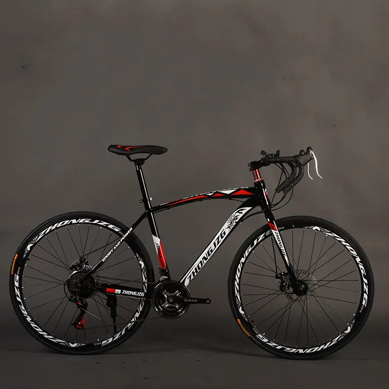 Bicycle Road Bike 26 Inch 27 Speed Fixed Gear Shifting Double Disc Brakes Bending Muscles Men and Women | Спорт и развлечения