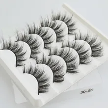 5 пар, искусственные норковые волосы, Мягкие Накладные ресницы, натуральные пушистые ресницы, без кровли, крест-накрест, наращивание ресниц, большие глаза, макияж
