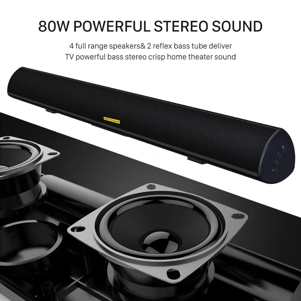 100W Home Theater Sound System 2.0 Soundbar TV