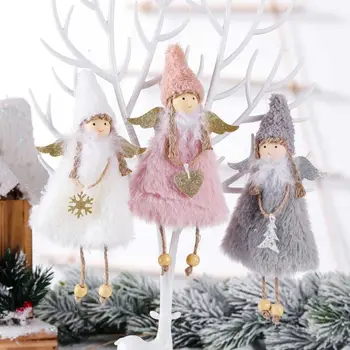 

3pcs Cute Christmas Heart Angel Doll Toy Ornament Hanging Xmas Tree Home Party Decoration Kids Gift