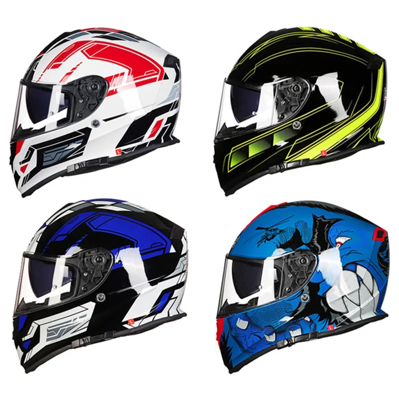 Vcoros T127 полный шлем moto rcycle Винтажный Мужской Женский шлем с двойными линзами Casco moto casco мотоциклетный