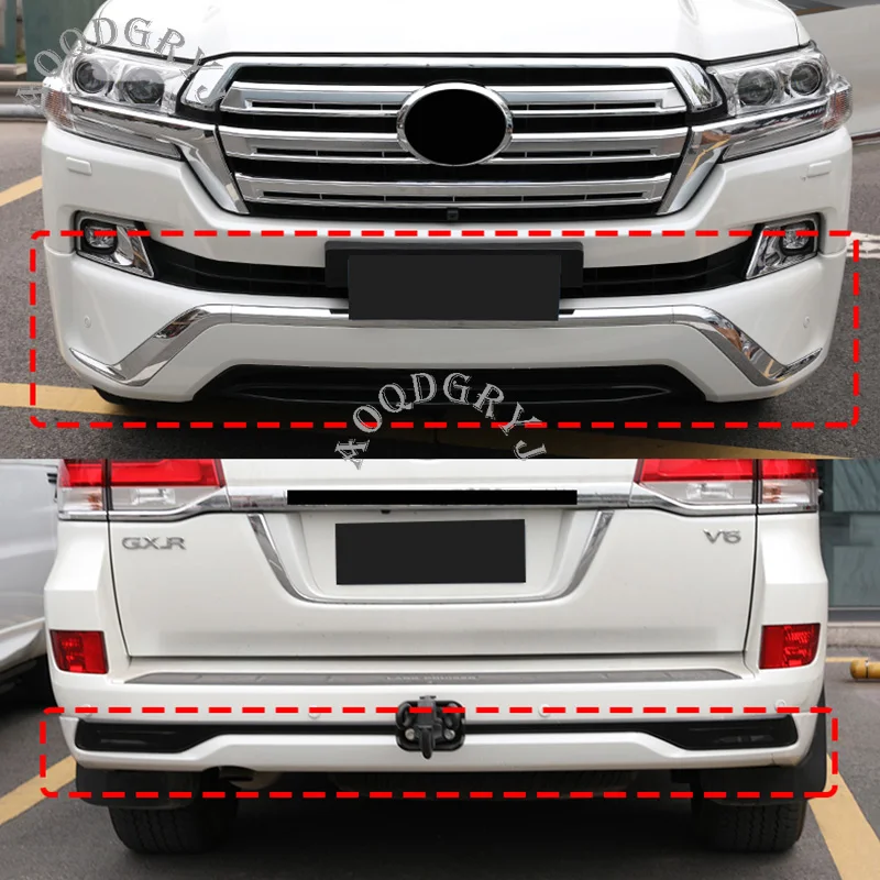 Аксессуары для автомобиля, подходят для Toyota Land Cruiser LC200- жемчужно-белый комплект кузова, передний и задний бампер, защита для губ