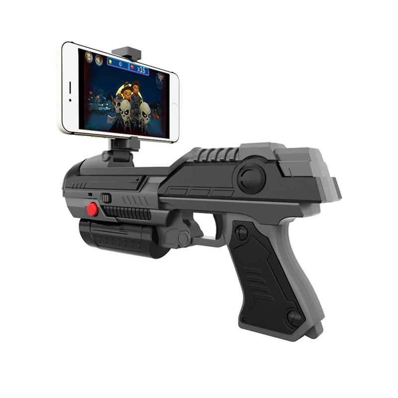 2pcs VR игра AR пистолет стрельба игры смартфоны Bluetooth управление игрушка для IOS Android воздушные пушки-черный+ белый и черный+ серый