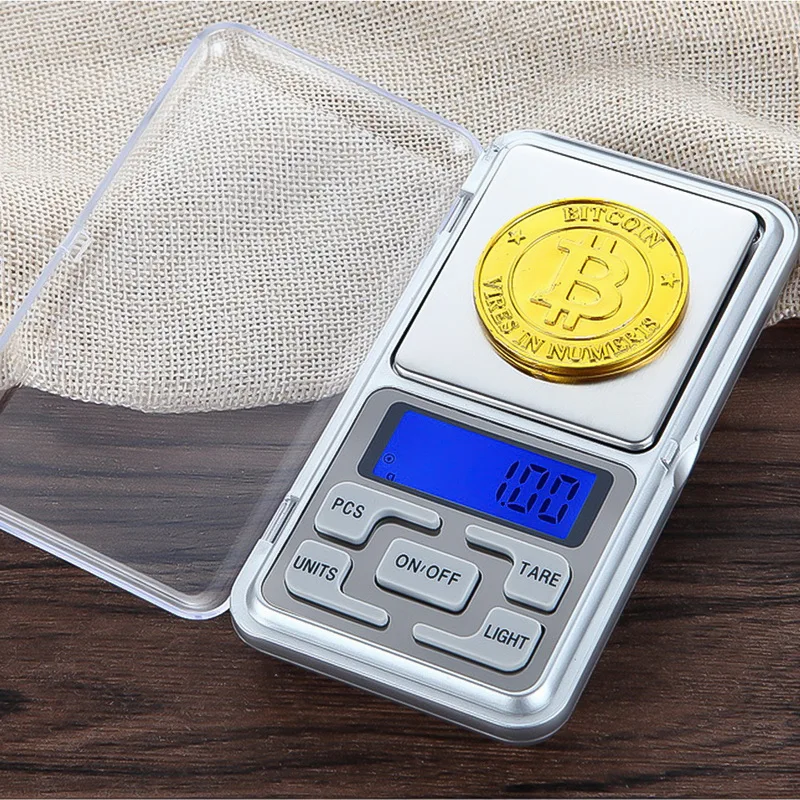 

0.01/0.1g Mini Digital Scale 100/200/300/500g High Accuracy Backlight Electric Pocket For Jewelry Gram Weight For Kitchen