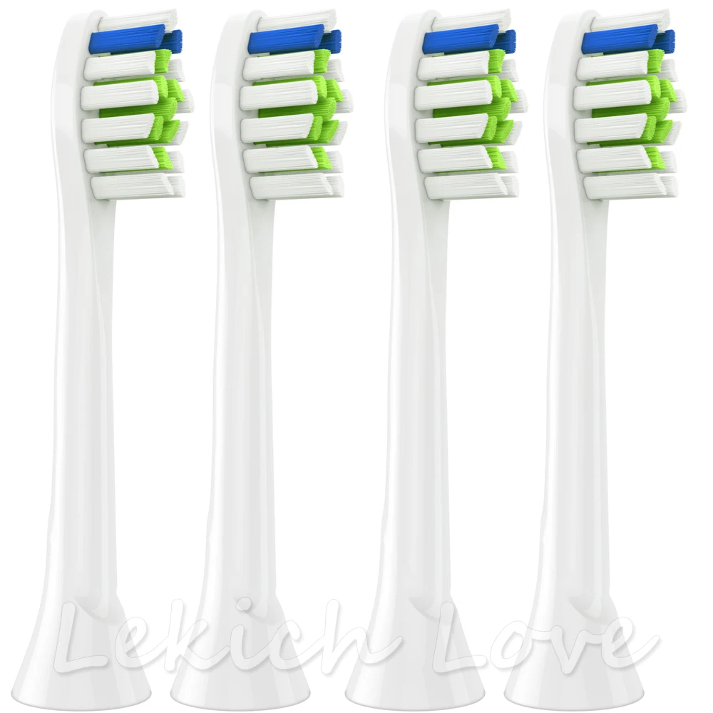 4 Pcs Brush Heads 4 шт Насадки для зубных щеток, совместимые с насадками для щеток Philips Sonicare, подходят для 2 серий, 3 серий для здоровья десен, DiamondClean - Цвет: 4 Pcs Brush Heads