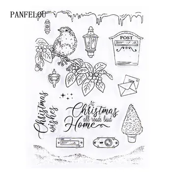 

PANFELOU Christmas Snow spring Transparent Clear Silicone Stamp/Seal DIY scrapbooking/photo album 11x15cm clear stamp sheets