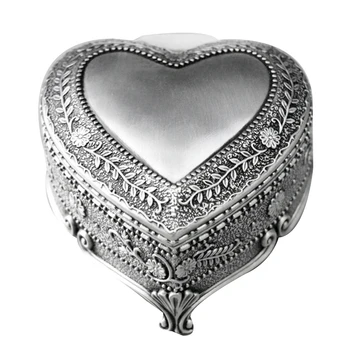 

Play "Castle in the Sky" Alloy Heart Shape Music Box Movement Mini Metal Clockwork