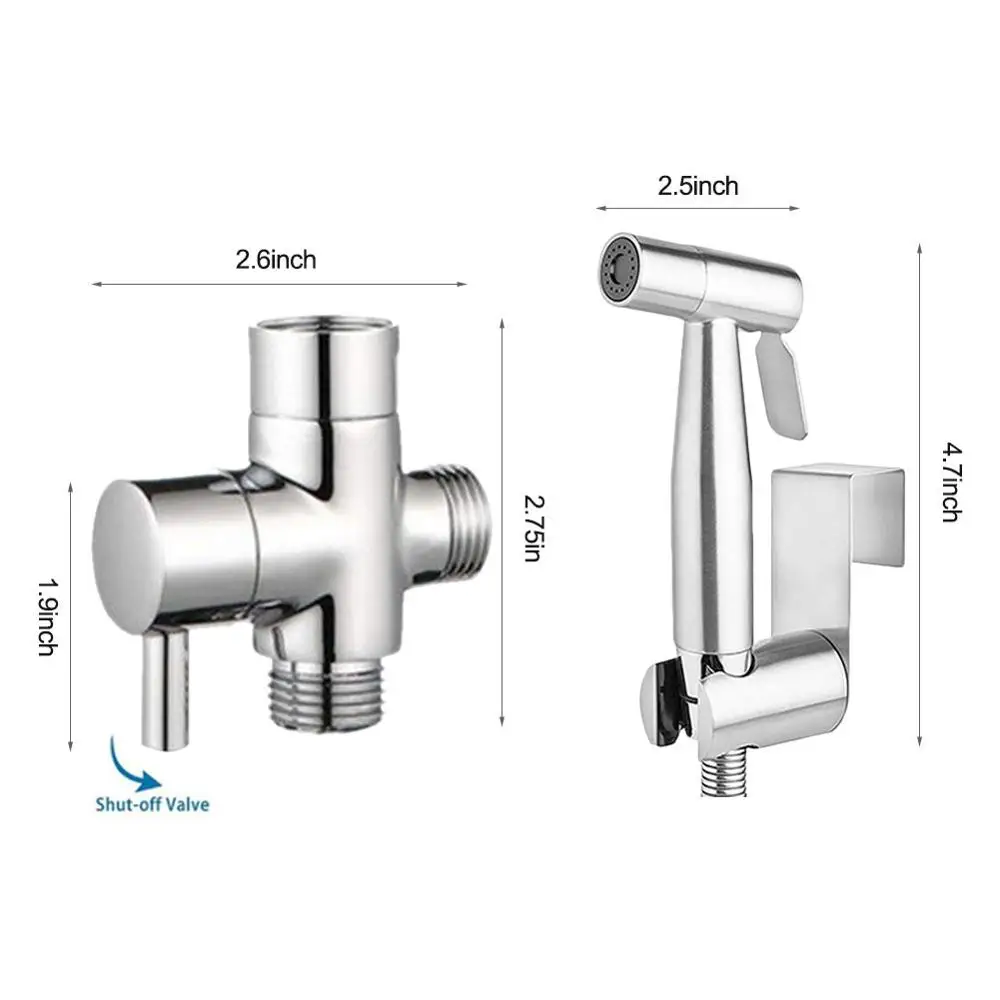 Toilet & Bidet Attachments Black SUS Bathroom Toilet Bidet Sprayer Set