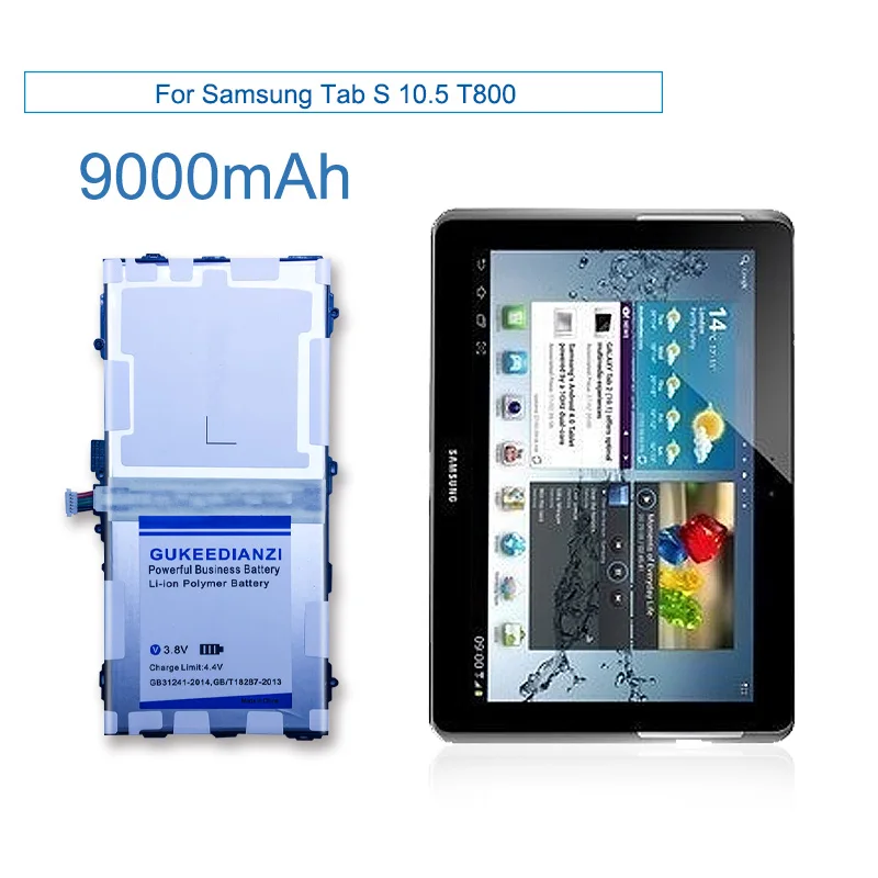 GUKEEDIANZI EB-BT800FBE 9000 мАч Сменный аккумулятор для планшета samsung Galaxy Tab S 10,5 T800 T801 T805 аккумуляторные батареи
