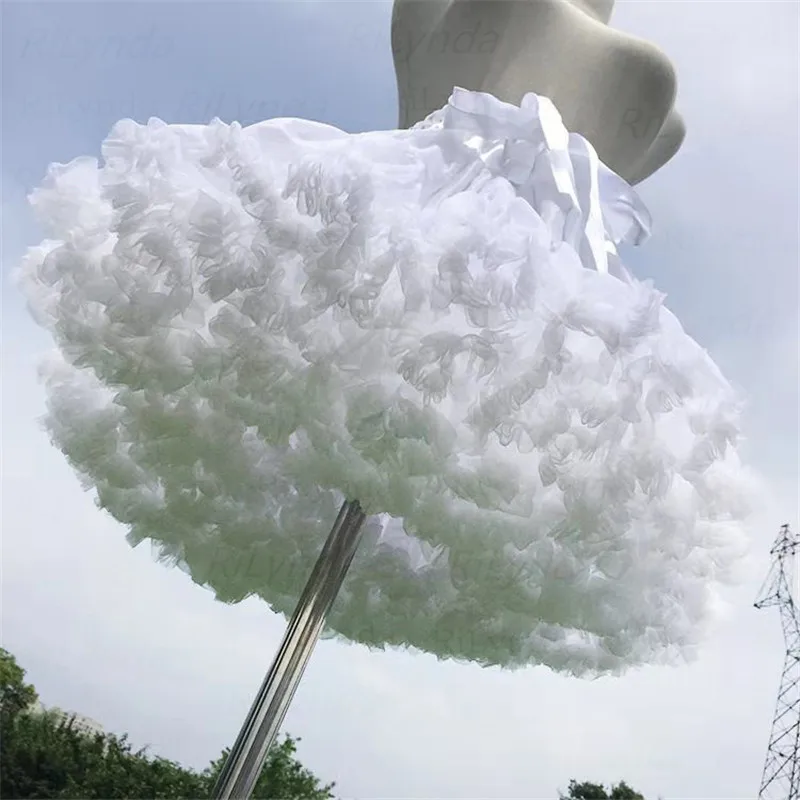 Белая короткая женская Тюлевая подъюбник на Хэллоуин винтажный Свадебный в стиле кринолина Нижняя юбка для