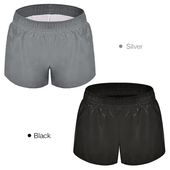 Women's Running Short Gym Athletic Play Up Shorts Reflective Layered Sports Shorts Camping Running Shorts 5