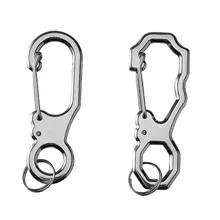 

EDC Portable Metal Keychain Creative Outdoor Anti-lost Keychain Ladies Keychain 8-character Dog Buckle Support Wholesale