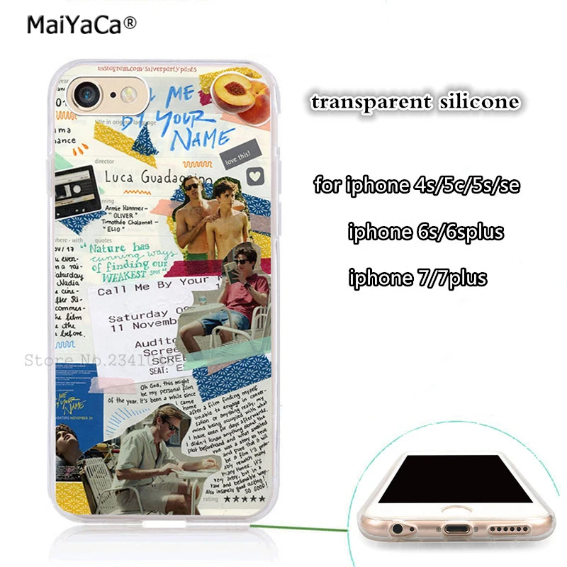 call me by your name clear transparent soft silicone phone case for iphone 11 pro max 5s se 6 6s 6plus 7 7plus 8 8plus XR XS MAX | Мобильные