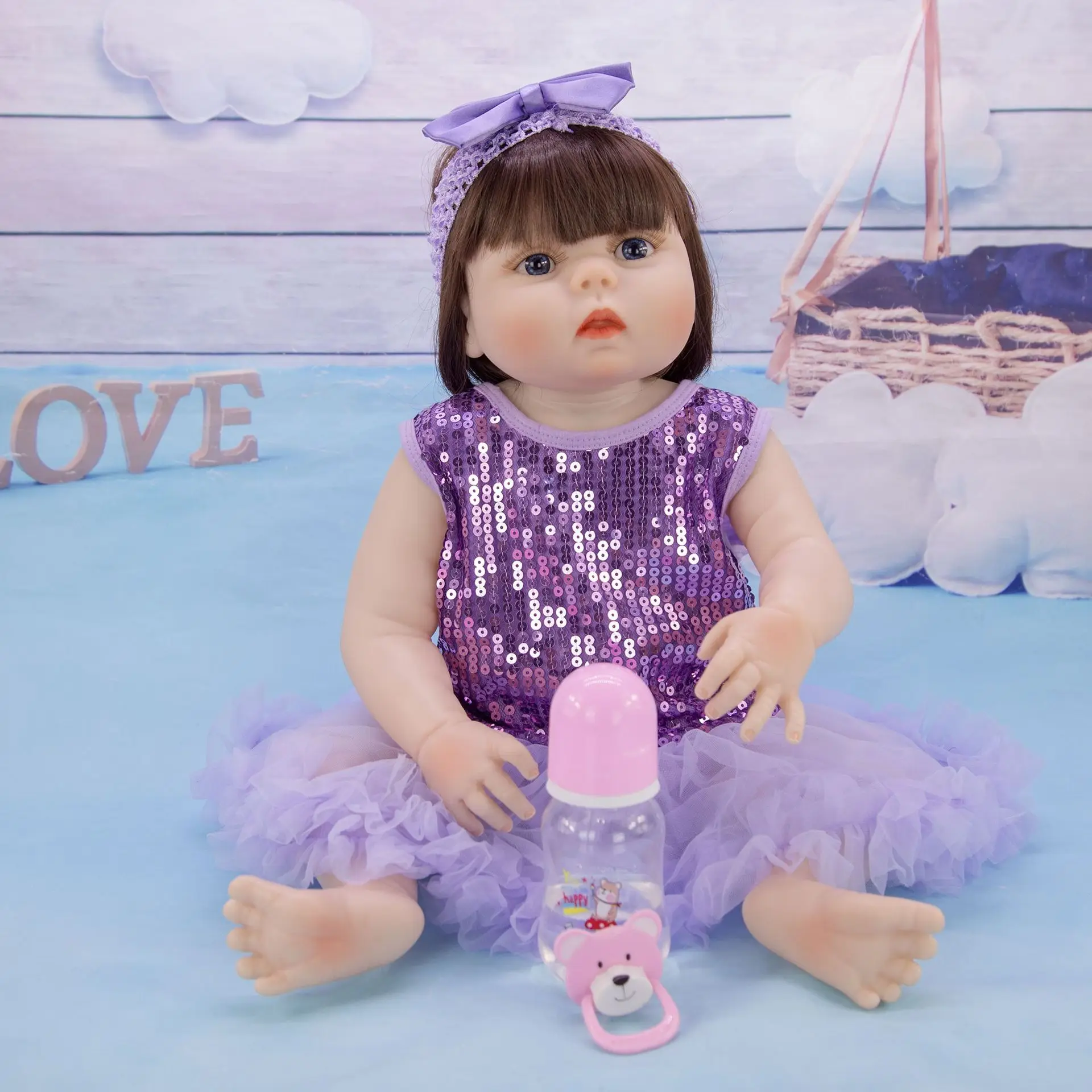 Bebe reborn полностью силиконовые виниловые куклы для маленьких девочек 2" 57 см Классический игровой домик игрушка boneca reborn для малышей подарок для детей