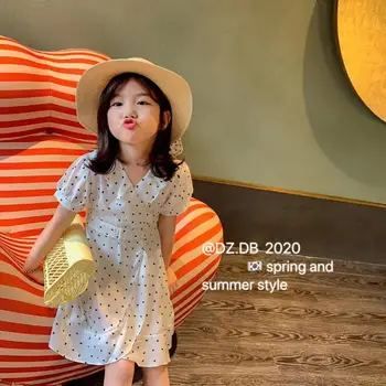 

2020 new wholesale girls ruffles dress fashion summer girls dresses 3-8t C900