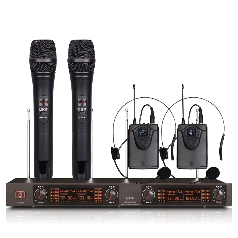 Аксессуары для микрофона VHF 2 Профессиональная Беспроводная микрофонная система