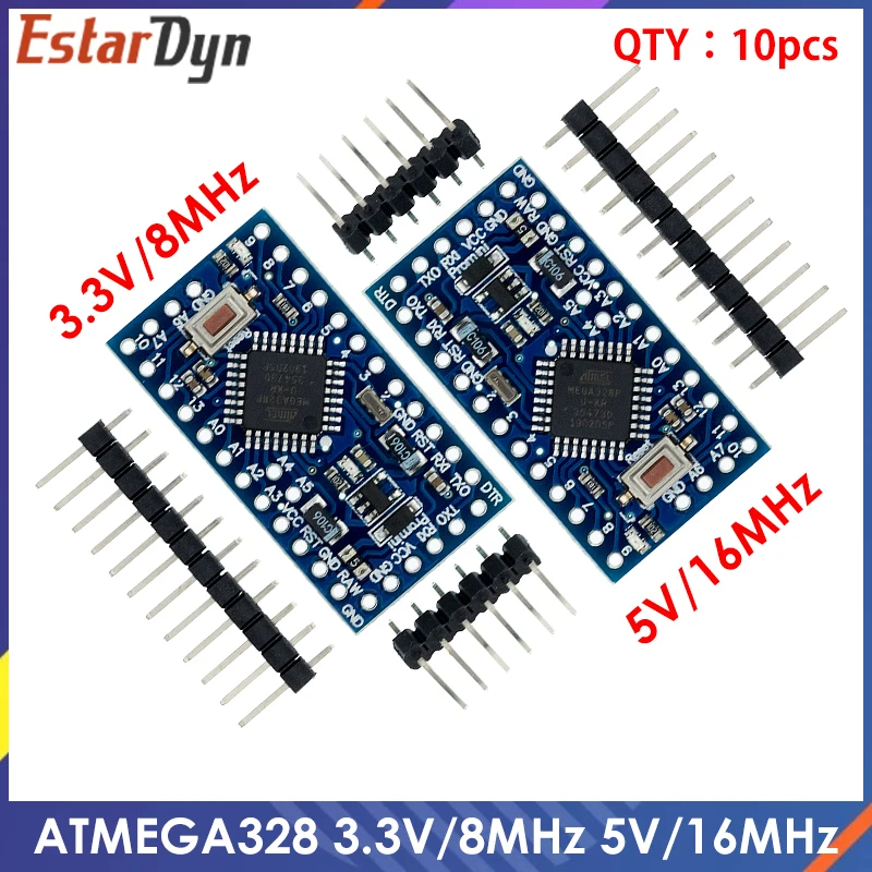 10 шт. ATMEGA328P Pro Mini 328 ATMEGA328 5 В/16 МГц 3 В 8 для платы разработки Arduino | Электронные