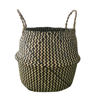 

Garden Basket Decoration Ornament Wicker Straw Natural Seagrass Storage