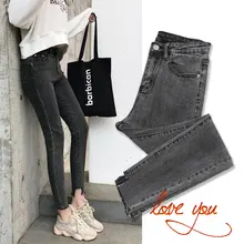 Джинсы для женщин черные джинсы с высокой талией женские эластичные большого размера растягивающиеся женские джинсы потертые джинсы узкие брюки
