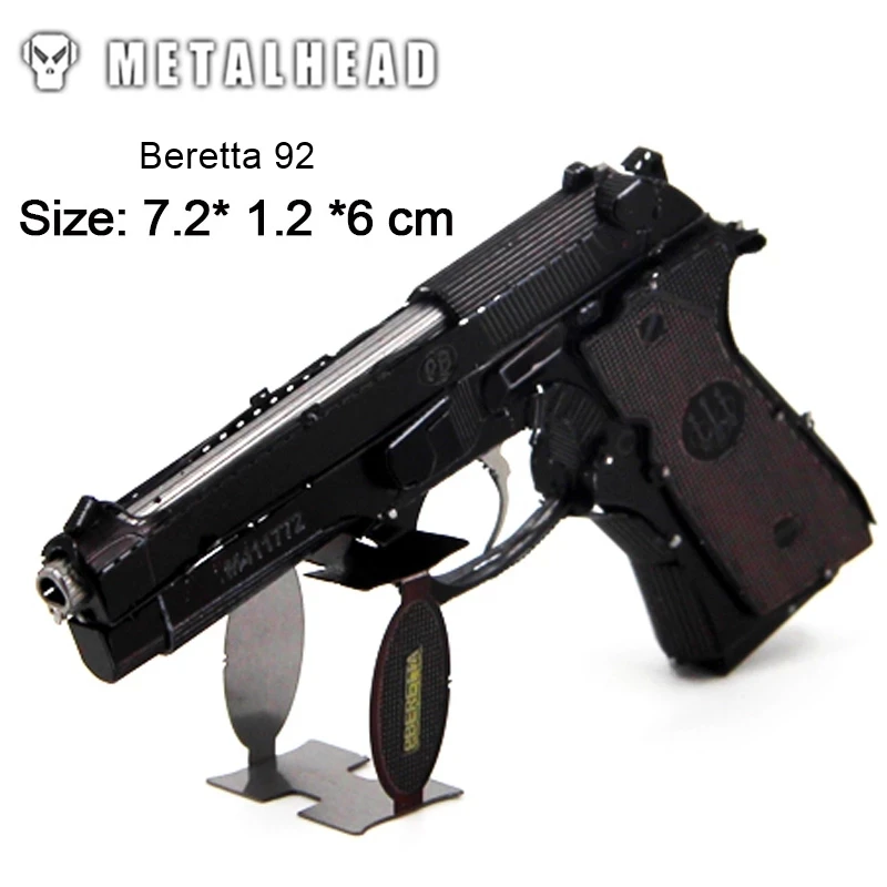 

PMA Nano Puzzles Models Mini Color Beretta 92 Laser Cut 3D Metal Jigsaw Kits For Adults Children Educational Training Toys