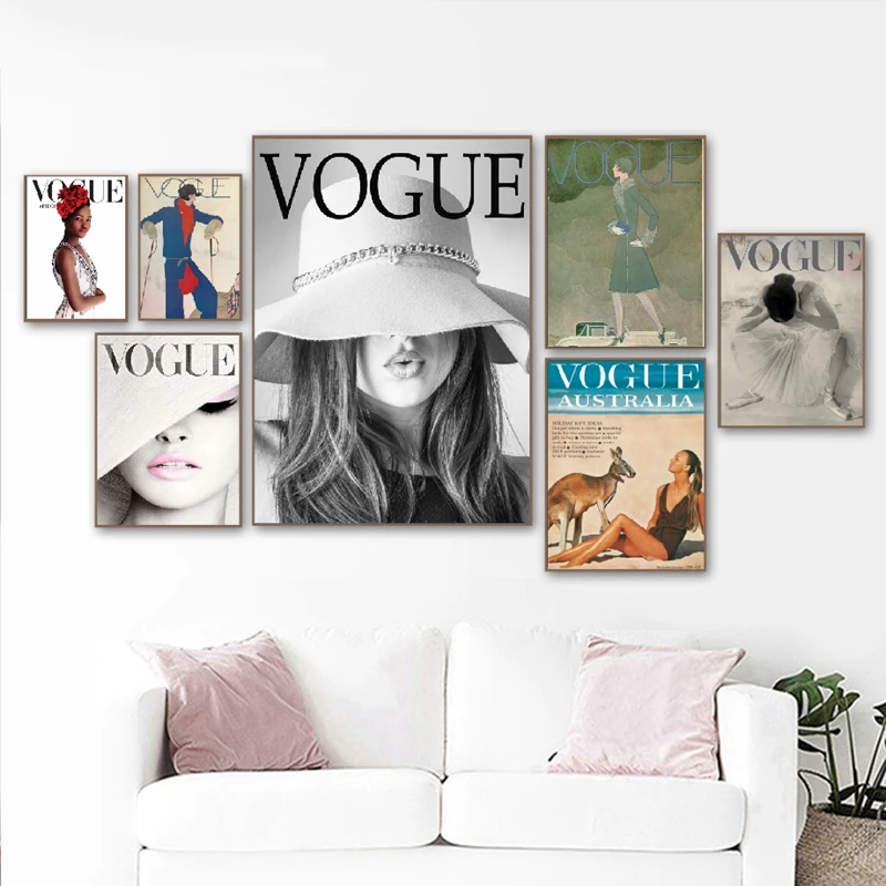 vogue poster prints living room decor