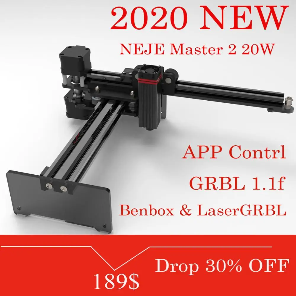 US $188.90 Neje Master 2 20w Desktop Laser Engraver And Cutter Laser Engraving And Cutting Machine Laser Printer Laser Cnc Router