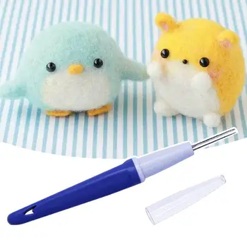 

DIY Felt Craft Needles with Plastic Handle Supplies Wool Felting Handmade Stainless Steel Needles Manual Wool Felt Poke Tool
