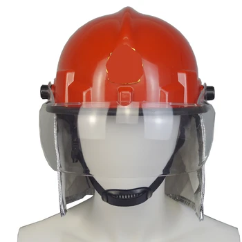 

Red Korean fire helmet ABS plastic material Smash-proof