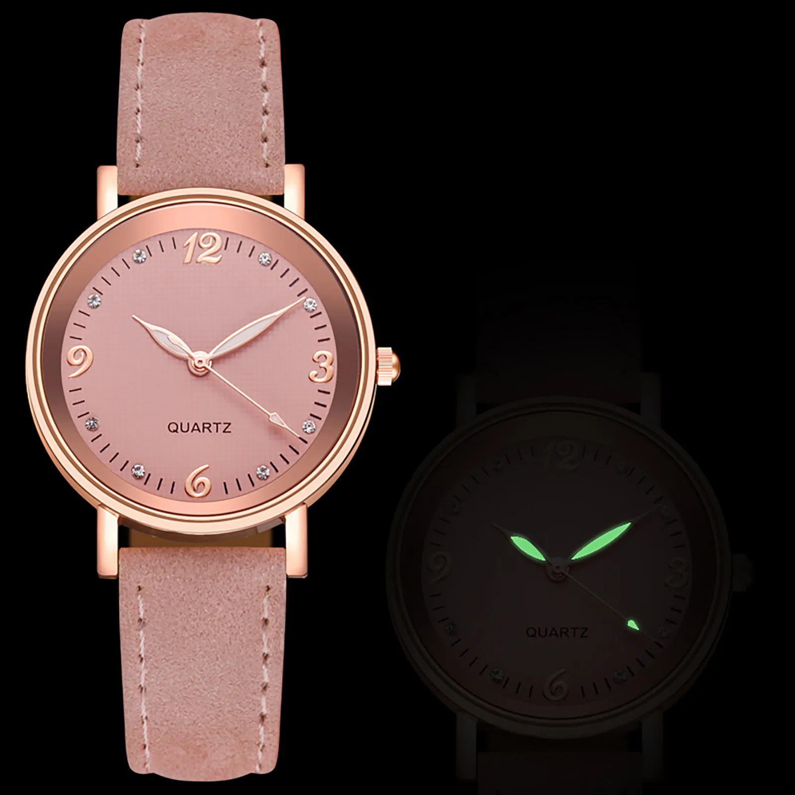2021 mujeres imitación de reloj correa de cuero reloj cielo estrellado Dial reloj de pulsera de cuarzo relojes casuales de las señoras de la correa de malla pulsera reloj