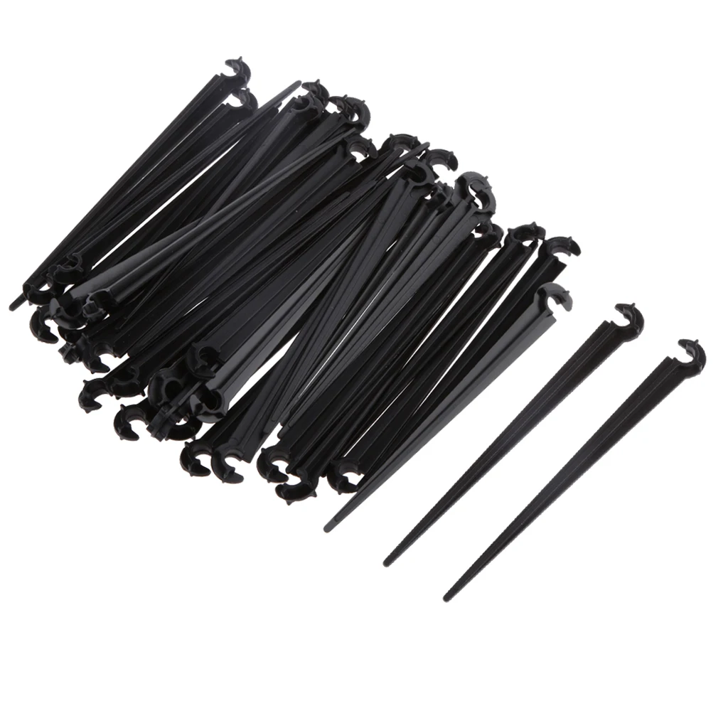Hook fixed Stem Support Stake Compatible with 4/7 Drip Irrigation Water Hose Pack of 100