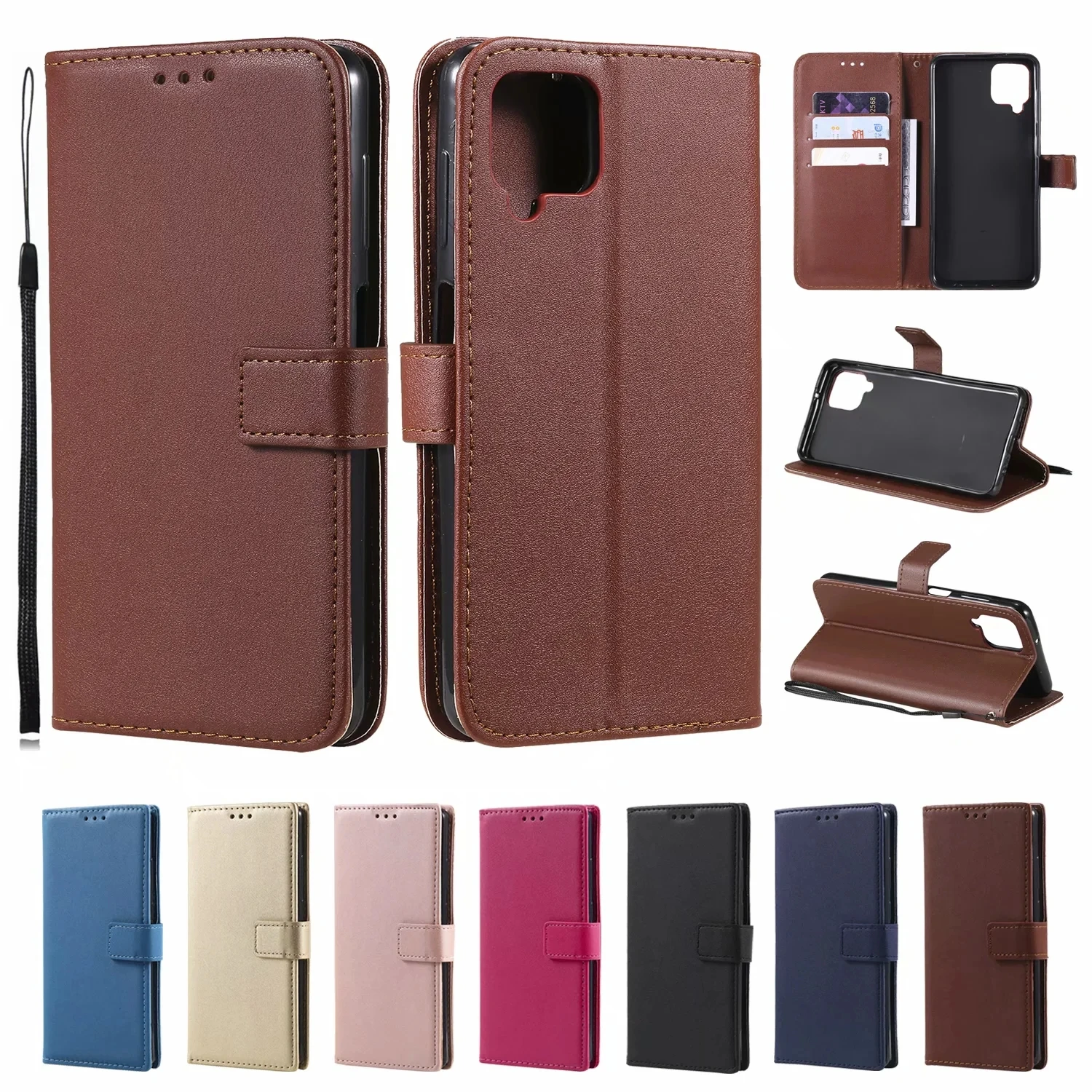 Custodia a portafoglio in pelle per Samsung Galaxy A10 A12 A20e A31 A32 A40 A41 A50 A51 A52 A70 A71 A21s A3 A5 A6 A7 A8 Protect_voghion.com