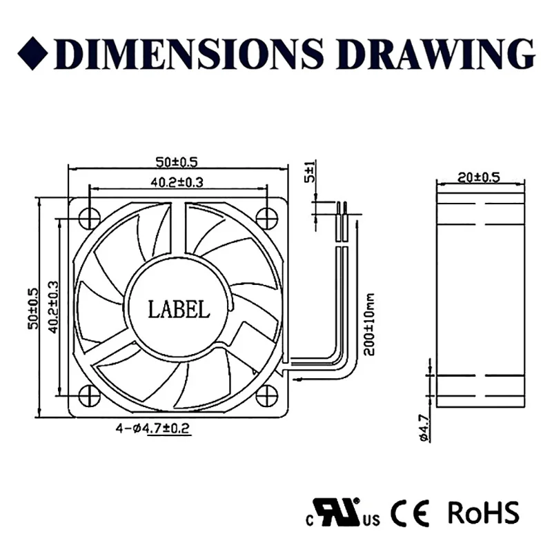 50x50x20mm, DC, 5v 12v 24, para pc, laptop, computador