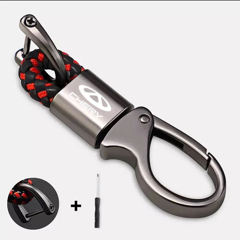 Car Key Ring Cover car key ring cover Premium Zinc Alloy Car Keychain Leather Key Ring For CHERY TIGGO 3 4 5 7 PRO 8 Accessories