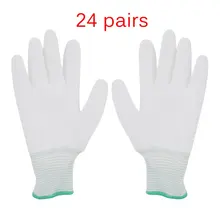 24 пары антистатические механические удобные легкие дышащие PU садовые рабочие перчатки для строителей Варежки размер M защитные перчатки