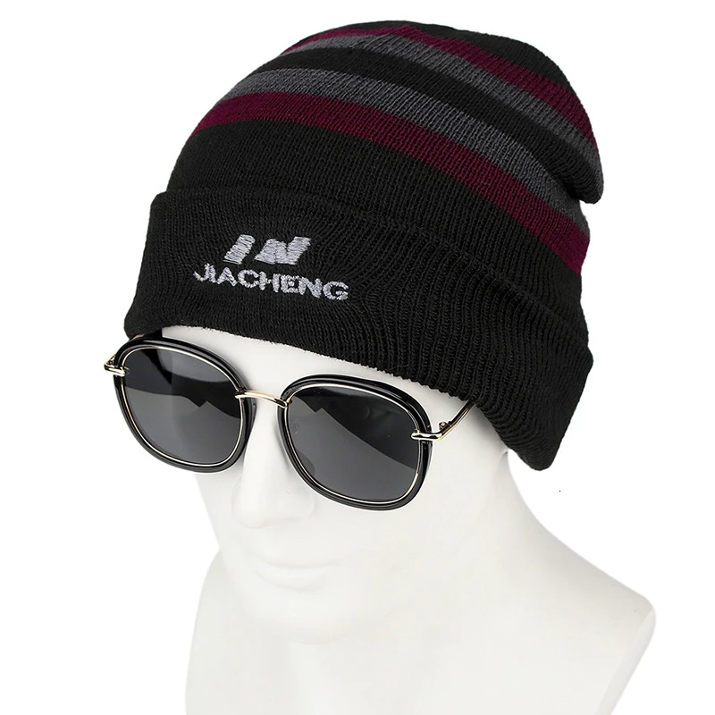 GKGJ Men's Warm Winter Hats Thick Knit Cuff Beanie Cap with Lining Skull Knit Hat Cap Soft Stretch Slouchy Beanie Skully Cap - Цвет: C10