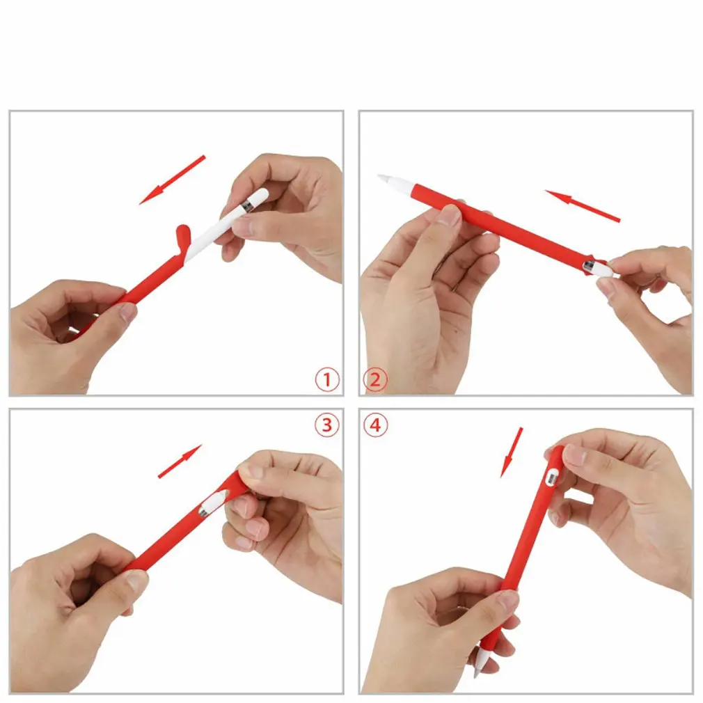 Colorful Soft Silicone Compatible For Apple Pencil Case Compatible For iPad Tablet Touch Pen Stylus Protective Sleeve Cover
