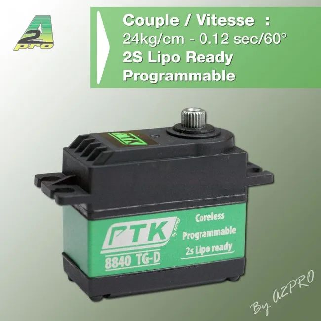 PTK 8840 TG-D metal digital steering gear High torque 24KG 25kg 7.4V high pressure / hollow cup servo 0.12 seconds | Игрушки и хобби