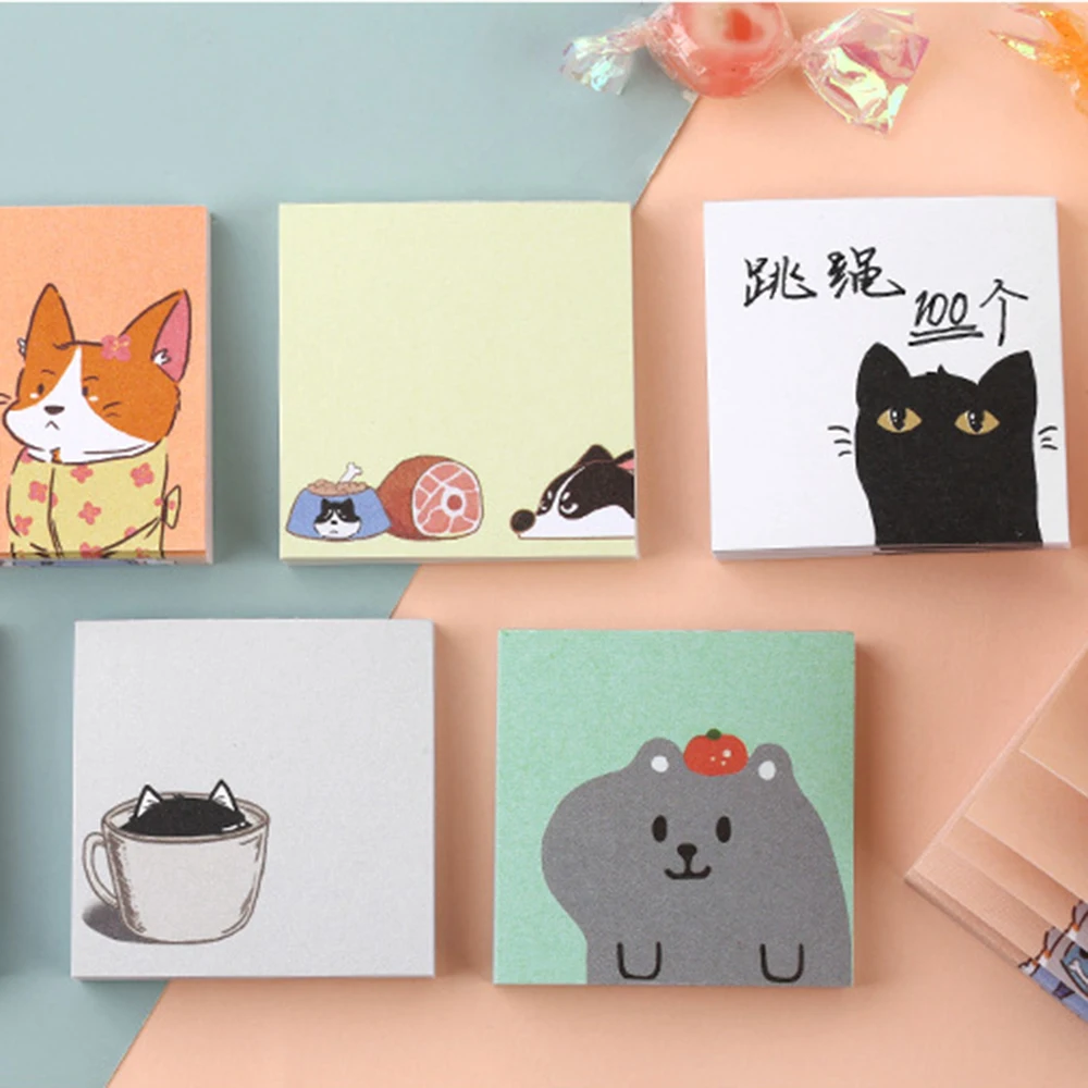 50 шт./лот 6 видов конструкций блокноты Kawaii милый щенок кошка план карманный