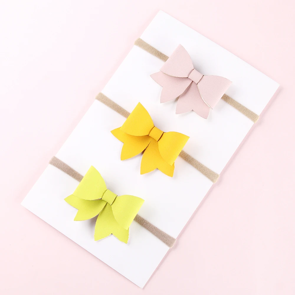 5 шт./компл. многоцветная новая стильная детская блестящая кожаная повязка на