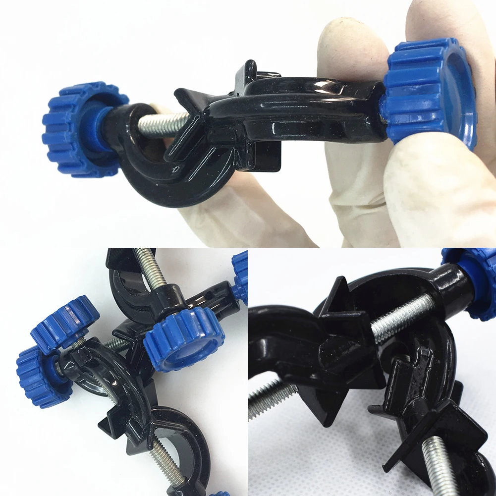 

With Screws Hardware Double Lab Stand Secure Laboratory Clamp Metal Grip Durable Right Angle Holder Top Supports Wire