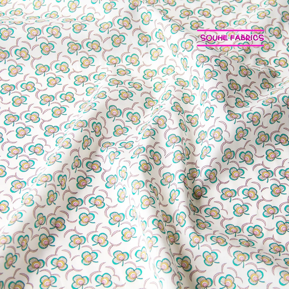 Полметра Liberty ткани Tana газон хлопок клевер каскад ткани одежды