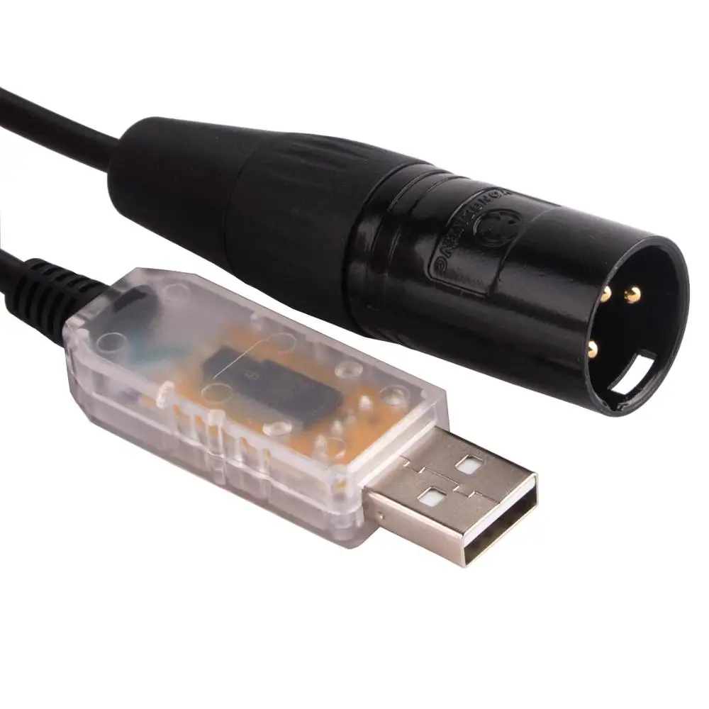 Ftdi-usb para Xlr Dmx 512 Cabo de Interface Led Computador pc Palco Iluminação Controlador Dimmer Cabo Dmx512