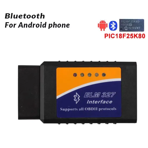 ELM327 V1.5 Bluetooth/Wifi OBD2 V1.5 Elm 327 Bluetooth PIC18F25K80 чип OBD автоматический диагностический инструмент OBDII для Android/IOS/Windows - Цвет: ELM327 Bluetooth
