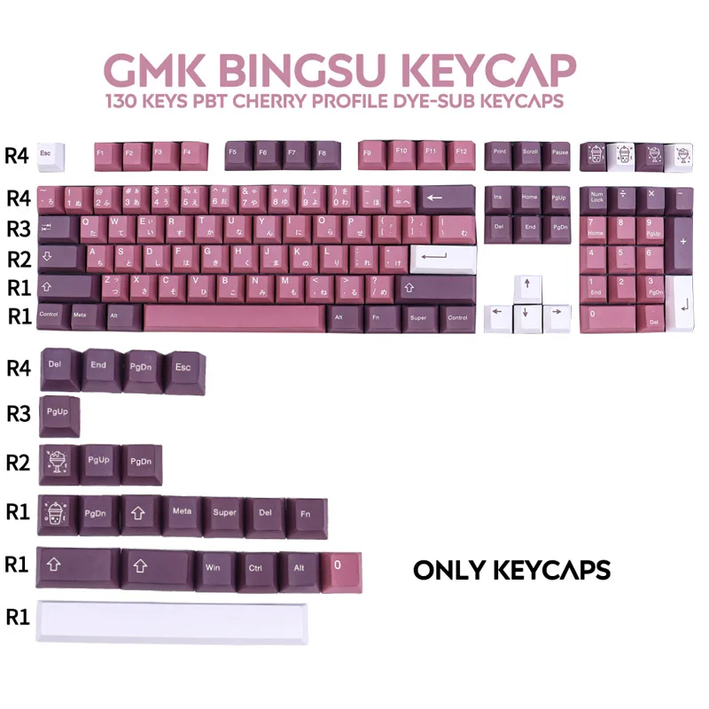 

GMK Bingsu Theme keycap pbt material sublimation machine keyboard special personality keycap
