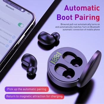 

Ottwn Y12 Bluetooth earphone 5.0 With Mic Wireless Headset Waterproof Noise Cancelling Headset Sport Headset for iPhone xiaomi