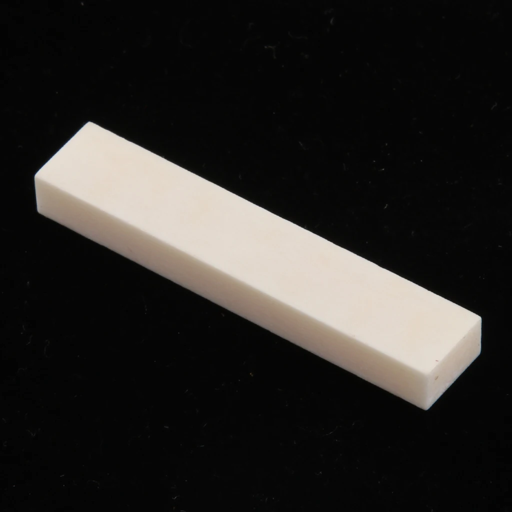 

DIY Guitar Bridge Nut Blank Set Made of Cattle Bone for Acoustic Classical Guitar white Color