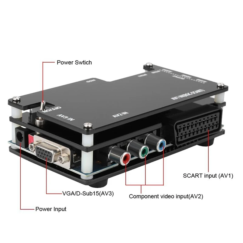  OSSC HDMI Converter Kit for Retro Game Consoles PS1 2 Xbox Sega Atari NintendoUS Plug Add EU Adapte