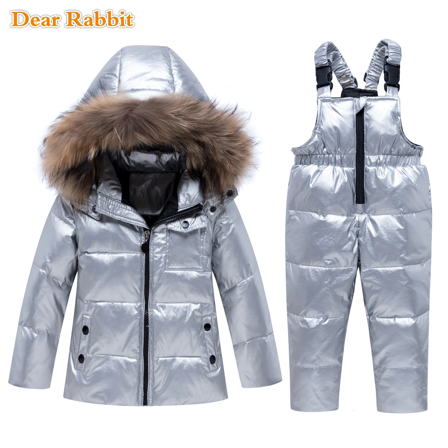 Chaqueta fina de invierno para niño y niña, abrigo cálido para niño, ropa de esquí para niño pequeño, traje de nieve, conjunto de ropa impermeable de plata|set ropa| - AliExpress