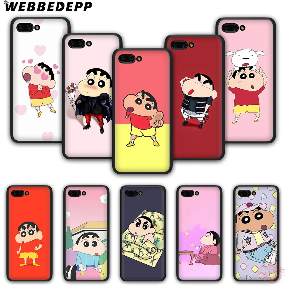 WEBBEDEPP Cartoon Crayon Shin-chan Fashion soft silicone phone case for Honor 6A 7X 8X 8C 8A 9 9X 10lite Note10 20S 20 Pro |
