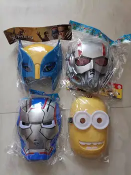 

Hotsale Halloween LED Head Mask Super Hero Hulk/American Captain/Iron Man/Spiderman/Batman Crazy PVC Costume Mask Kids Gifts